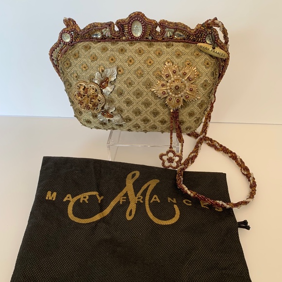 Mary Frances Handbags - Mary Frances Gold and Bronze With Medallions, Beads and Pearls Vintage